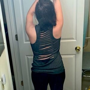 NWOT Grey Tank with Distressed Back. Size Medium